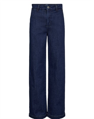 Nuamber Long Jeans - Dark Blue Denim